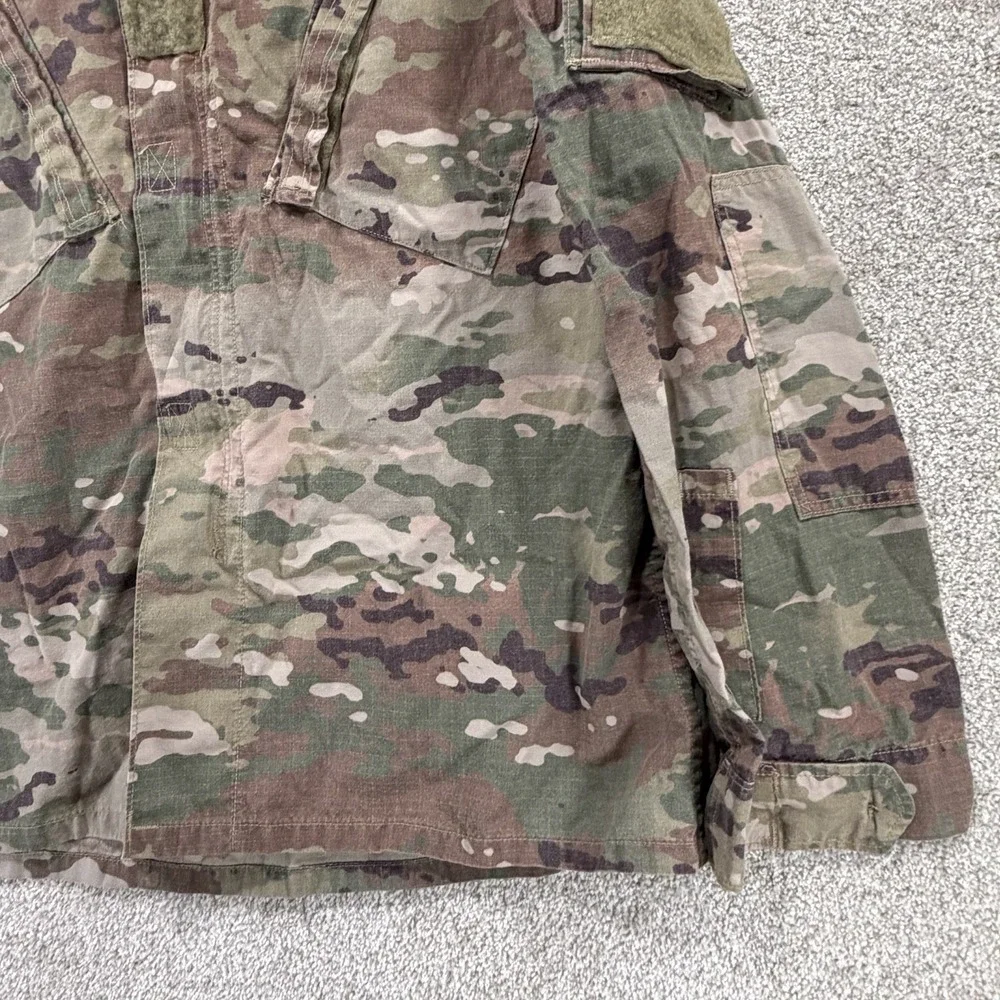 US Army Camo Coat Jacket FR Welding Hunting Sz Lg Long Euc Ripstop Gorpcore